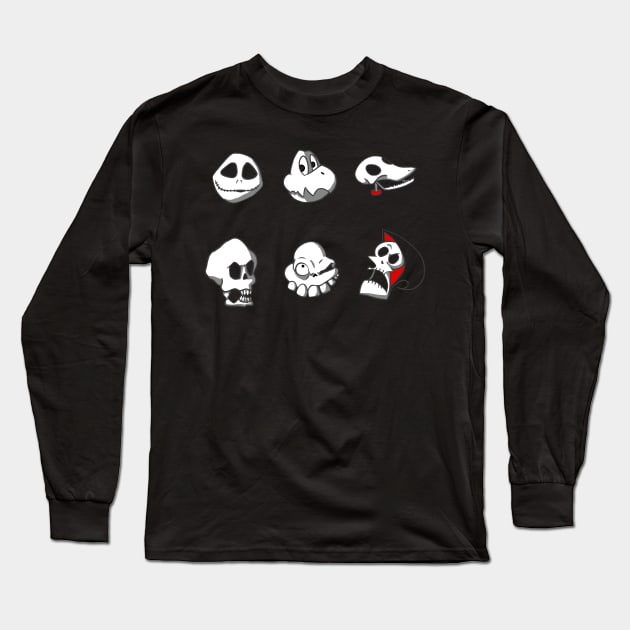 Skeletons Long Sleeve T-Shirt by OctobersArt